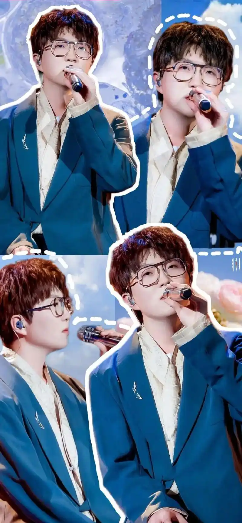 毛不易蓝色壁纸.#毛不易 #毛不易看得最远的地方 今天是蓝色 - 抖音