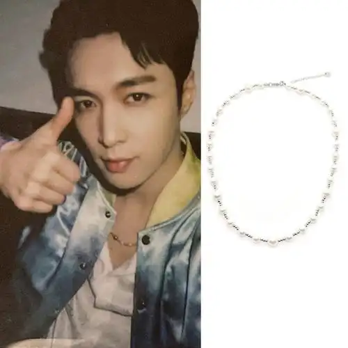 张艺兴圣诞自拍同款珍珠钢珠项链轻奢ins冷淡项链