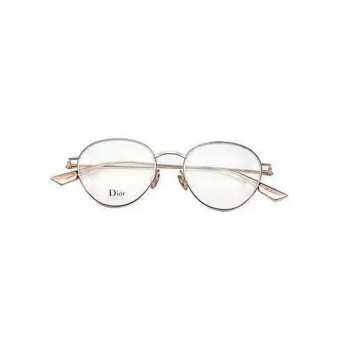 香港直邮dior迪奥金丝眼镜圆形近视diorstellaireo2010日常百搭