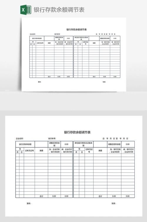 银行存款余额调节表