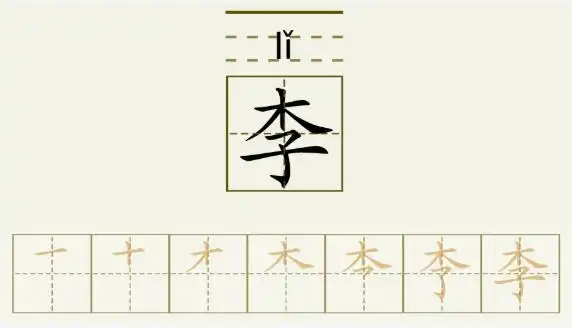 李_李的笔顺_李的字义