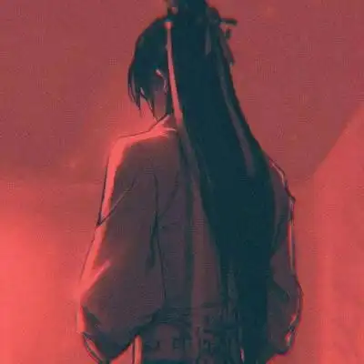 红色系动漫古风男头像孤独古风男妖孽头像