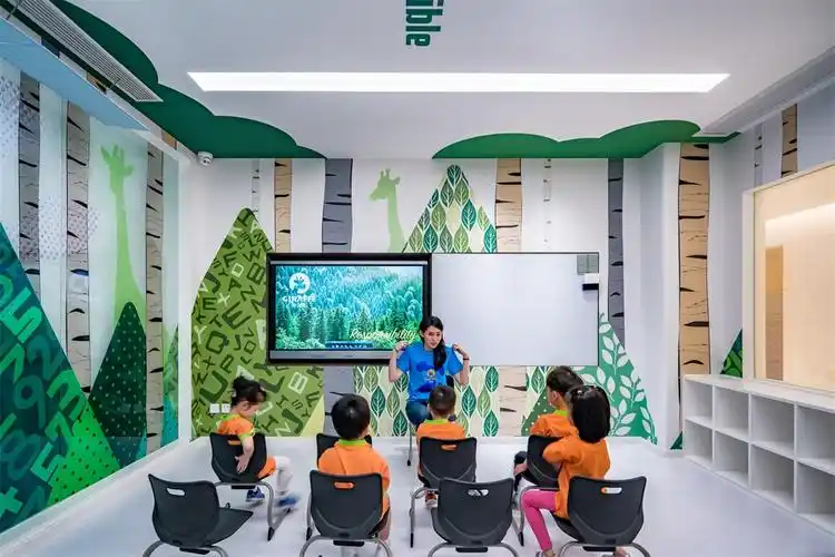 儿童活动中心,早教机构空间,教学空间,长颈鹿美语,少儿英语培训空间