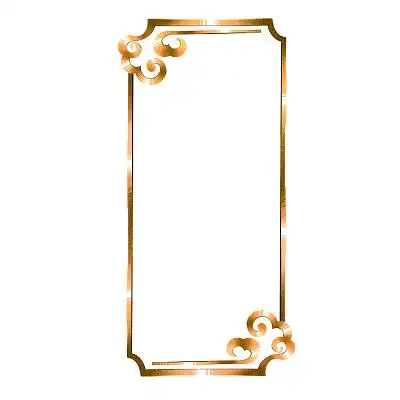 金色国潮金属边框中国风标题框唯美古风边框