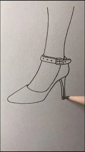 音为有你#易学简笔,简单的简笔画,画一个女人高跟鞋90.-全民小势档