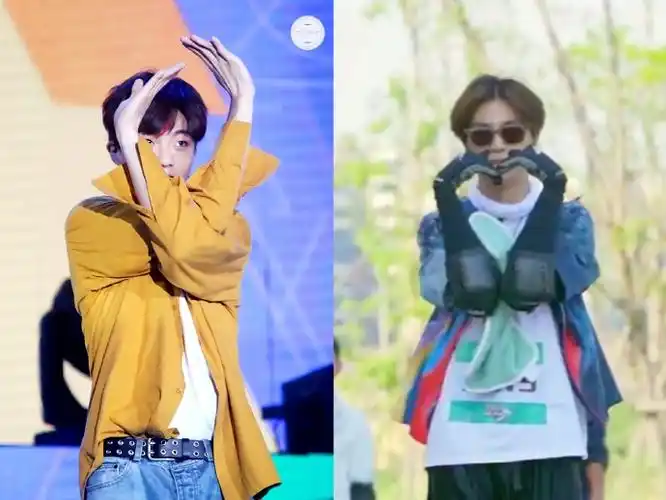 一正一反比心781506试图用手臂给大家比最完美的心#陈立农