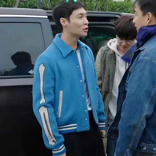 原版向往生活7张艺兴同款夹克外套春秋翻领夹克