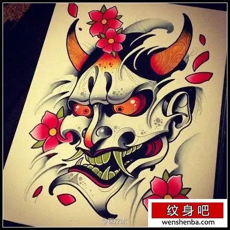 时尚的般若纹身手稿