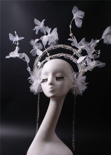 花朵创意造型头饰夸张个性走秀儿童彩妆模特t台发饰夸张舞台写真