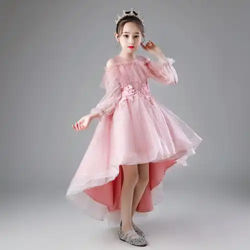 花童礼服女童高端生日公主裙小主持人钢琴演出服儿童礼服