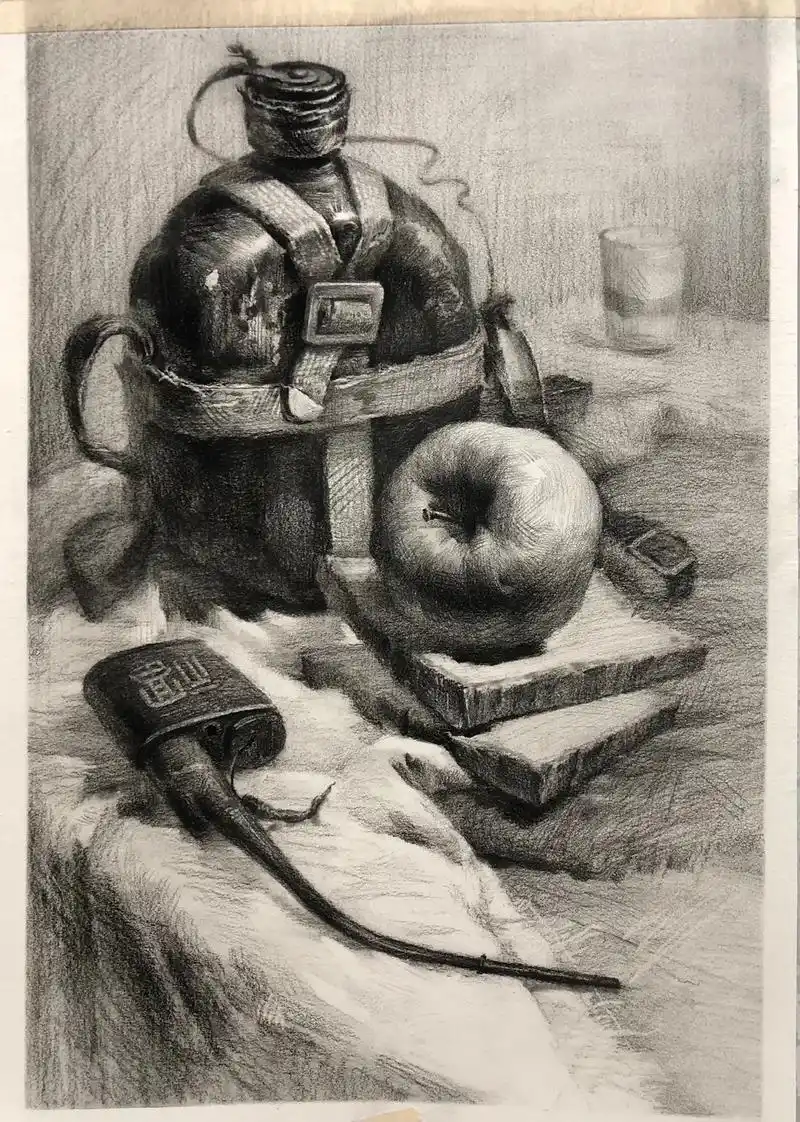 艺考素描静物#美术生 #一起学画画 #画画 #绘画 #素描 - 抖音