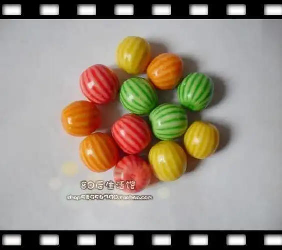 80后 最全 儿时/童年 回忆/怀旧零食 西瓜泡泡糖 1元五个大颗