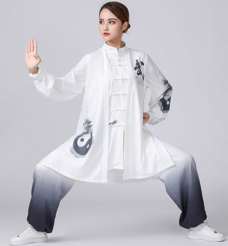 太极件套国风中国古韵表演比赛三件服装绘武太极服