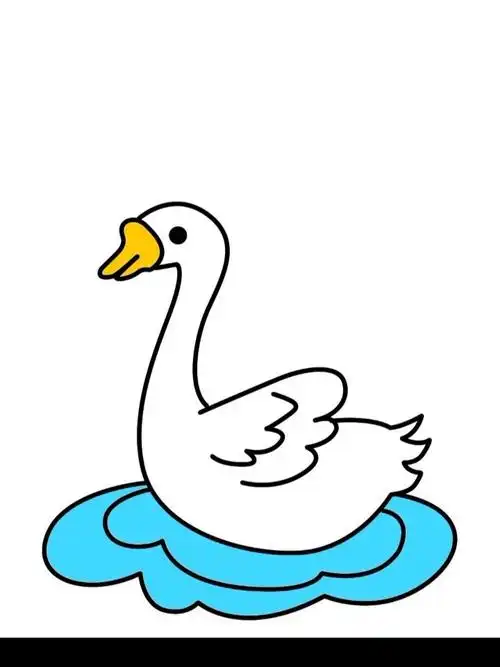 画只大白鹅