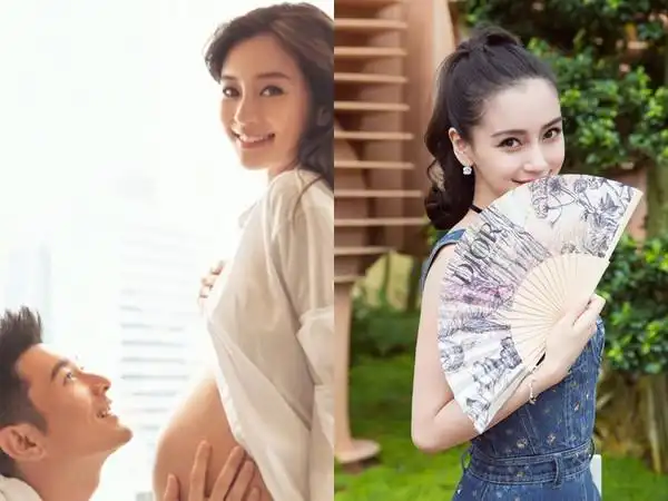 (图/翻摄自黄晓明,angelababy微博)