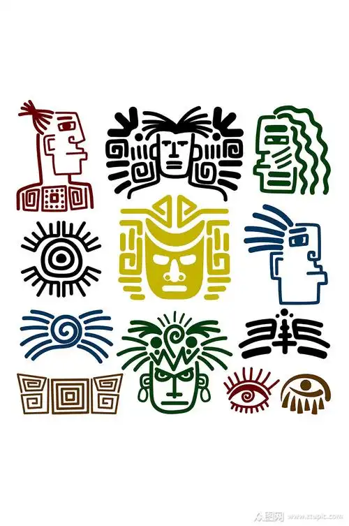 复古印巴图腾矢量元素