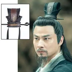 影视古装春秋战国男士头冠道士大侠头饰剧组演出道具男束发冠帽子