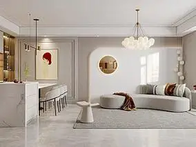 顺泽自在城103平米两室两厅装修效果图现代简约风格案例