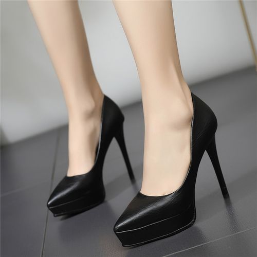 细跟防水台高跟女鞋