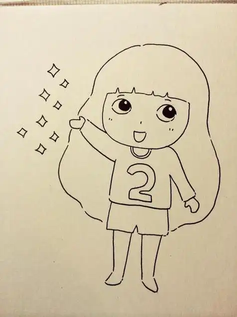 可爱女孩简笔画卡通可爱女孩简笔画卡通颜色