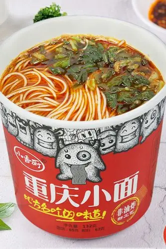 小香厨重庆小面132g*6桶装麻辣方便面条速食