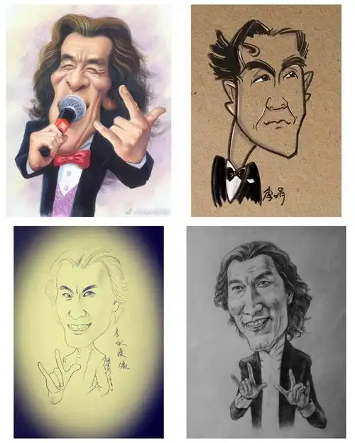 主持人李咏肖像漫画