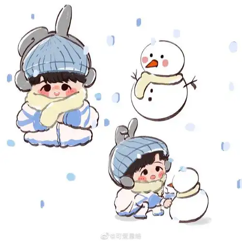 看到q版滑雪兔子贺峻霖了,好可爱