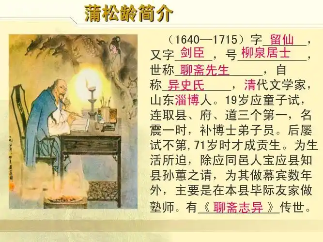 《促织》蒲松龄ppt