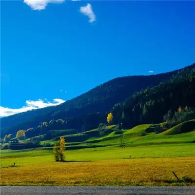 浅绿色风景头像唯美高清山坡草地图片