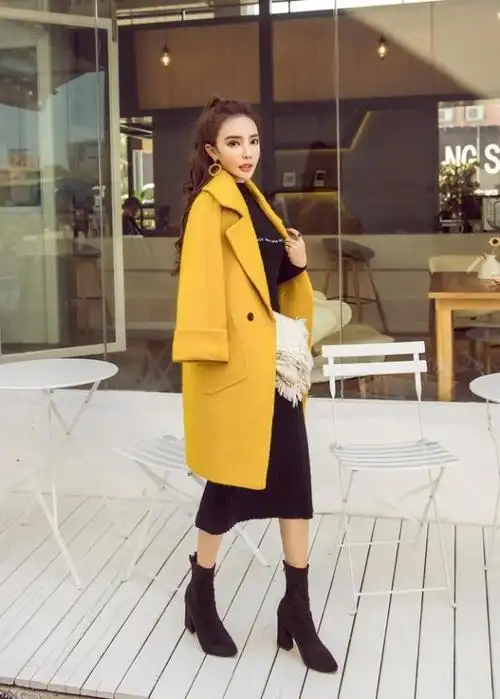 姜黄色大衣的4种内搭方式,带你领略复古潮流