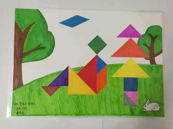 七巧板拼图是特别有趣的,几块小小的拼图就能够拼出各种各样的故事