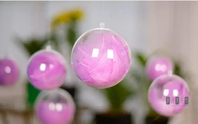 亚克力透明球塑料空心圆球节日珠宝店铺商场装饰吊饰深灰色透明心形