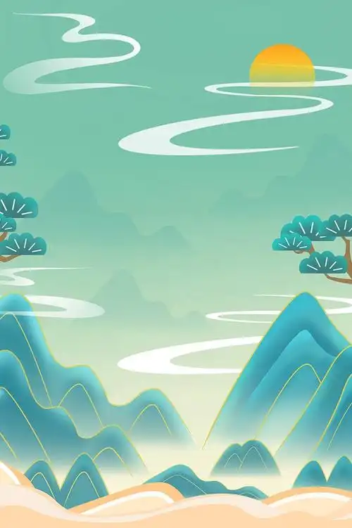 国庆节国潮中国风海报免抠背景时间:09-27国潮风简约金黄二十四节气