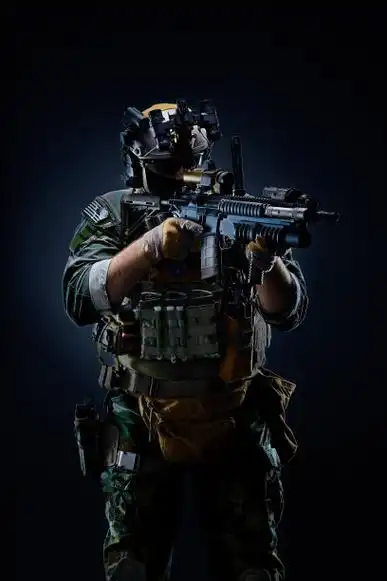 特种部队士兵在行动.士兵肖像