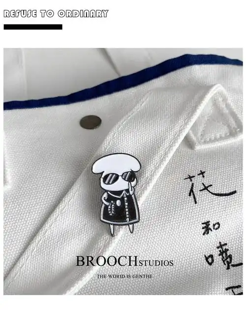 易烊千玺徽章胸针一只羊手绘风易只羊徽章别针胸针卡通书包扣墨镜羊