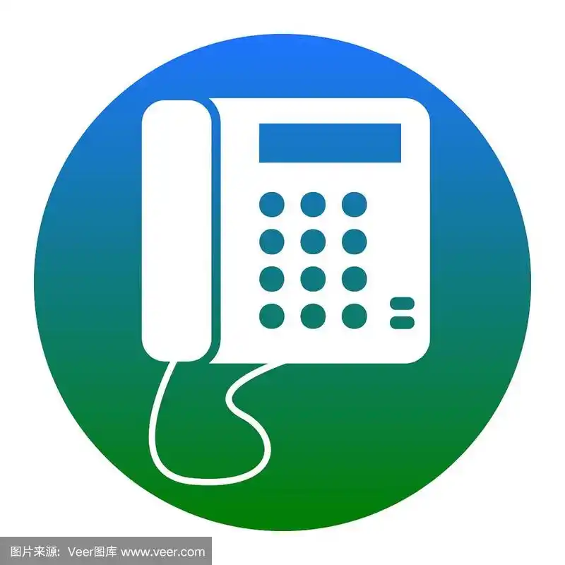 通讯或电话标志白色图标