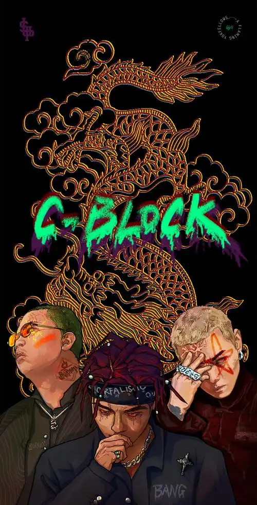 原创潮酷嘻哈插画头像q版rapper人偶