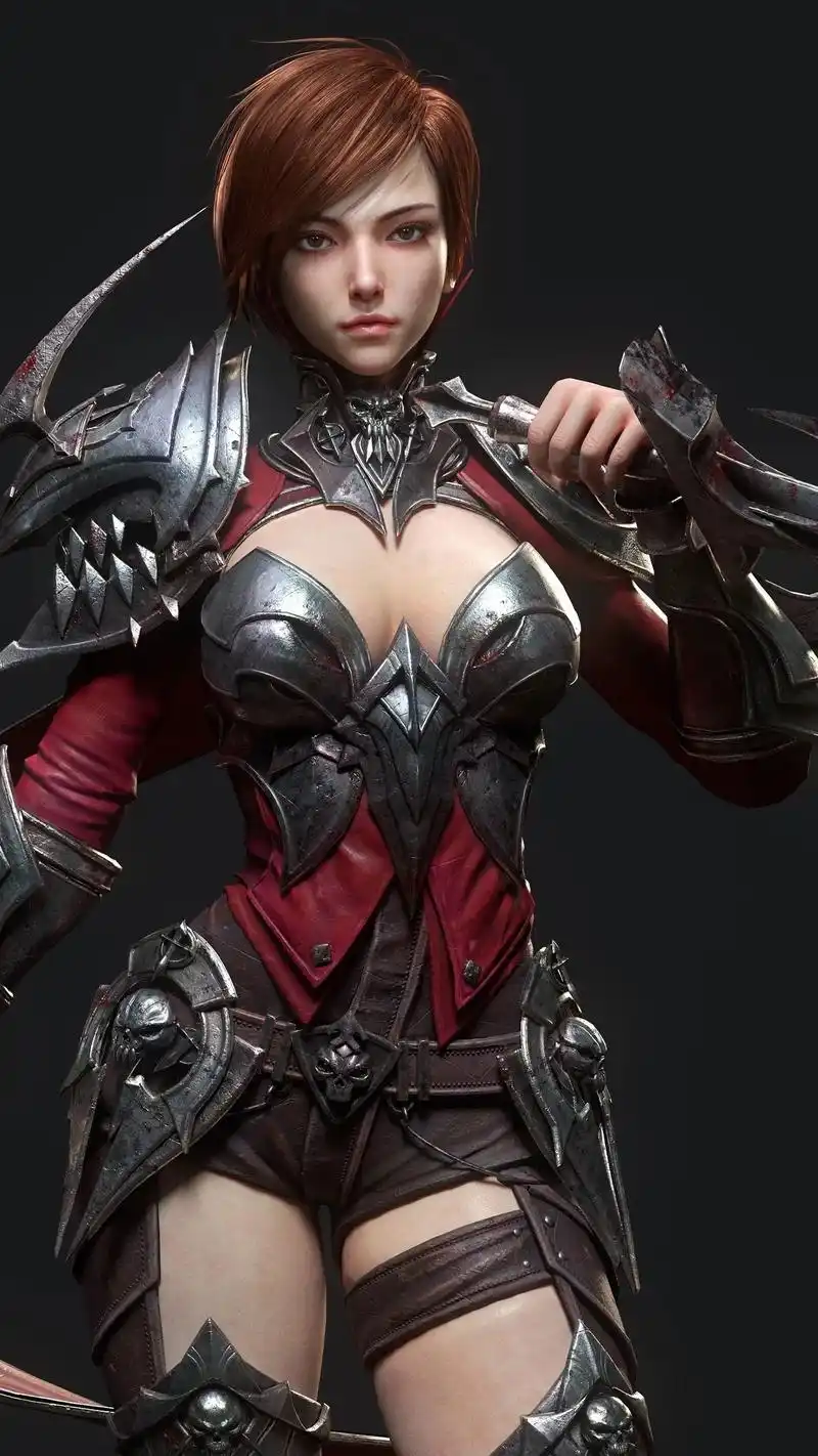 这个游戏建模,帅气吊炸天,小姐姐太酷了.#壁纸 #3d建模  - 抖音