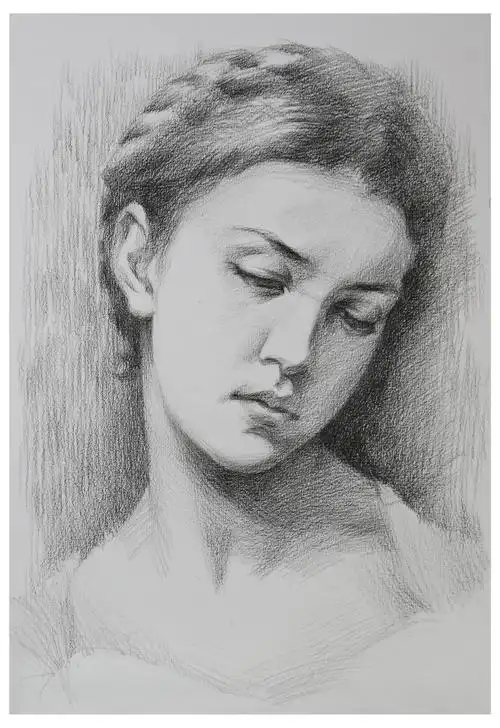 严冰《素描肖像》