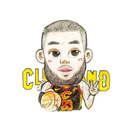 nba漫画肖像系列·骑士 詹姆斯
