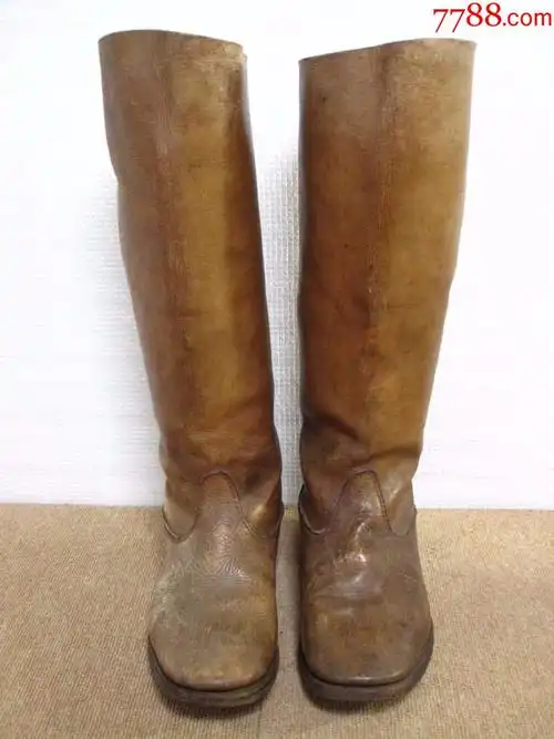 日军鬼子士官骑兵棕色长靴