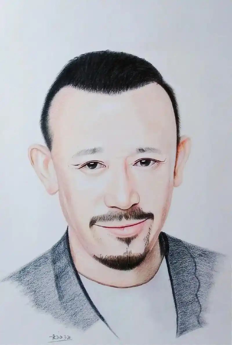 太阳照常升起#人物肖像  #彩铅手绘 #让子弹飞一会 #姜文 - 抖音