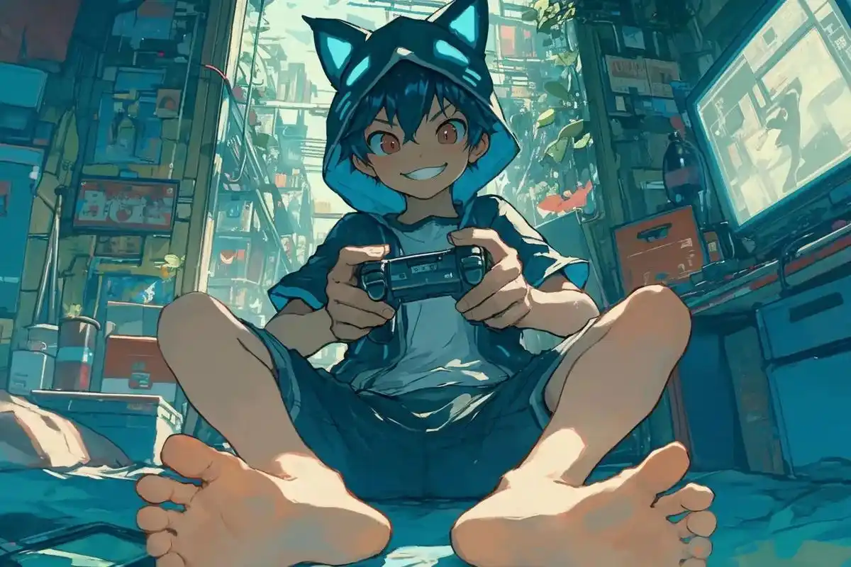 二次元ai绘画 #动漫正太 #二次元男孩子 #足控 - 抖音