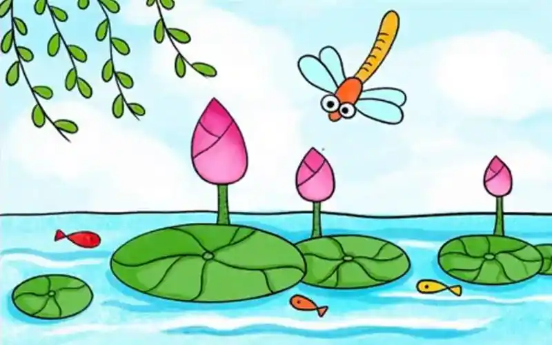 小荷才露尖尖角,早有蜻蜓立上头.泉眼无声惜细流,树阴照水爱晴柔.