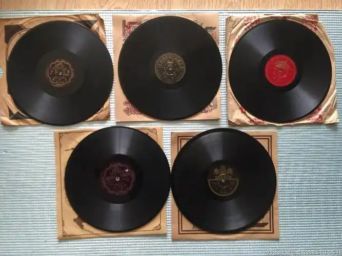 民国老胶木京剧戏曲唱片五张