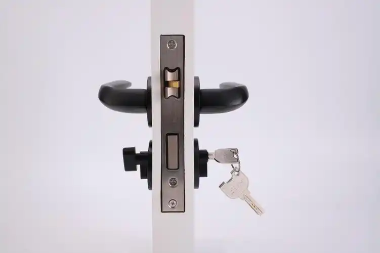 防盗机械门锁分体式静音门锁批发五金锁具通用黑色执手锁室内卧室
