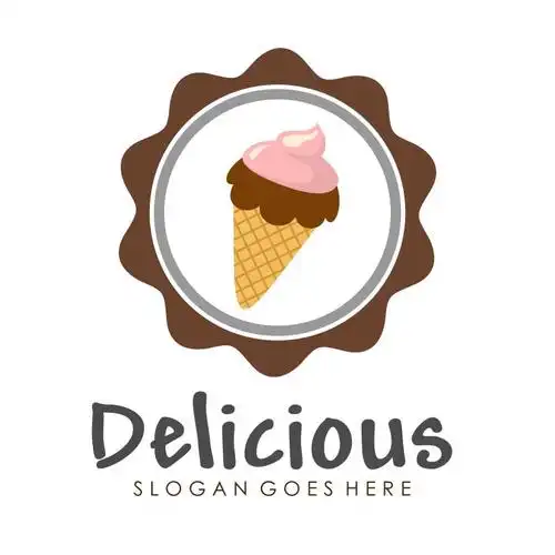 抽象矢量美味的布丁标志设计