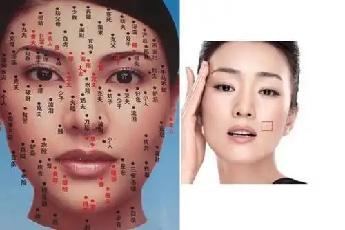 玛丽莲梦露的这颗"美人痣",参照面相学图谱,找不到非常准确的对应点