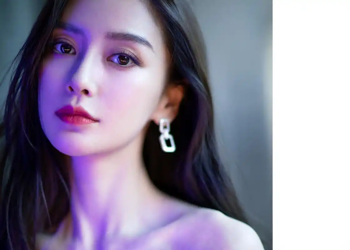 angelababy 最新美图,优雅梦幻的蝴蝶美人,裙摆飞扬起