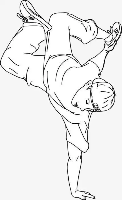 街舞海报简笔画